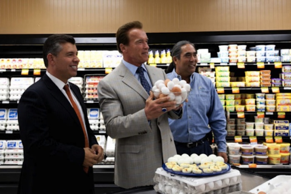 Schwarzenegger Eat Local, California Eggs are Safe LAist