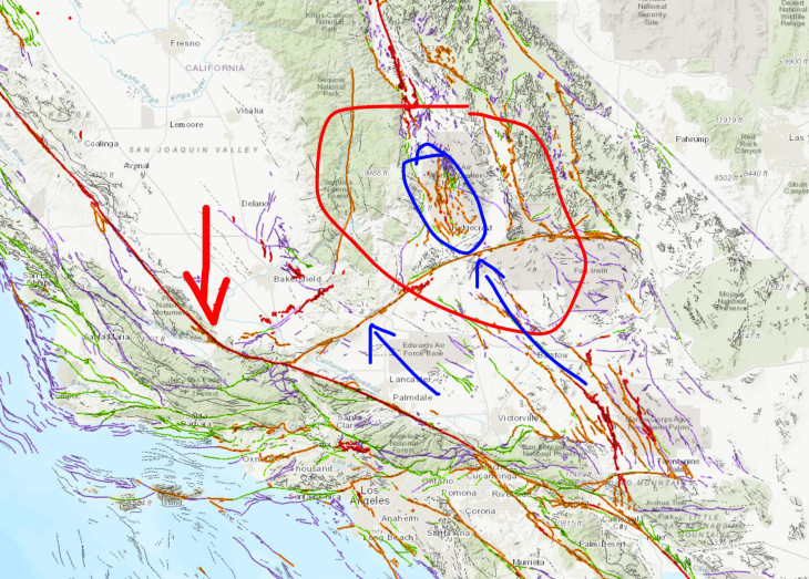southern california fault lines map with cities Last Week S Earthquakes May Have Exposed A New Fault Line Laist southern california fault lines map with cities