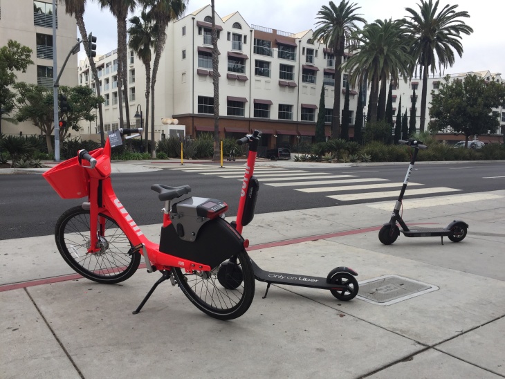 uber bikes scooters