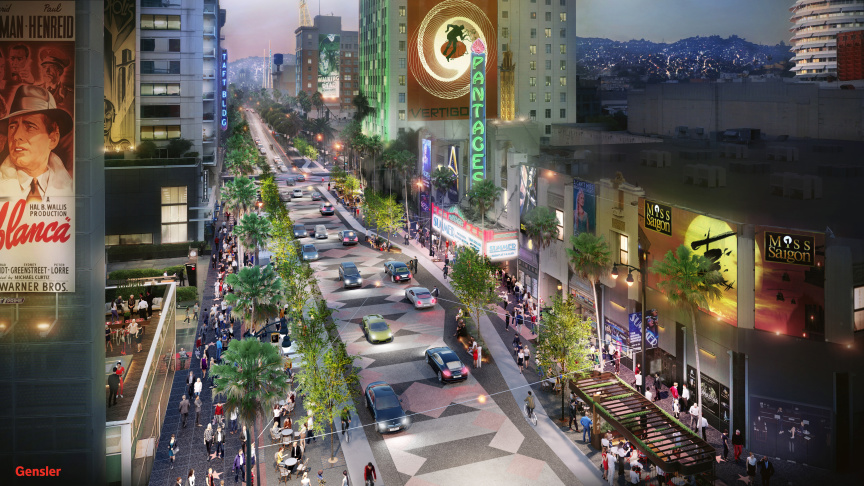 Here S What Hollywood Boulevard Could Look Like With Less Space For Cars And More Space For Humans Laist