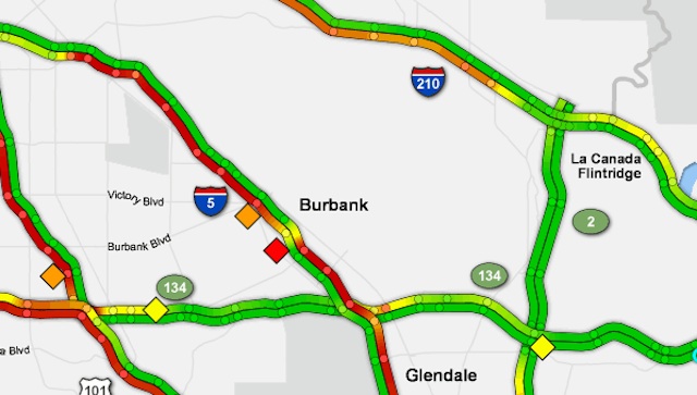 Los Angeles Sigalert Traffic Map - Map