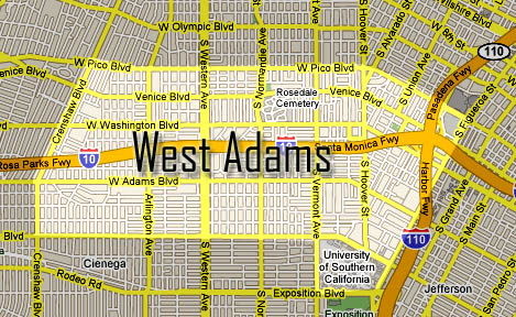 West Adams Los Angeles Map Neighborhood Project: West Adams: LAist