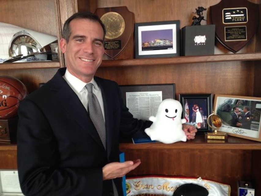 Breaking Mayor Eric Garcetti Has Joined Snapchat [UPDATE