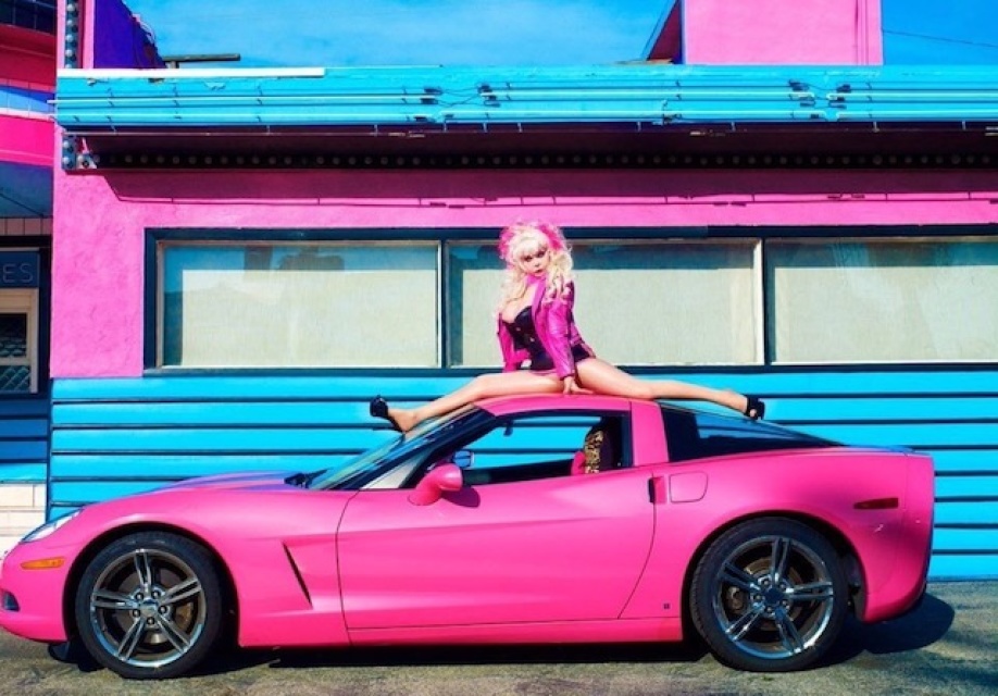 You Can Bid On Angelyne's Pink Corvette On eBay LAist
