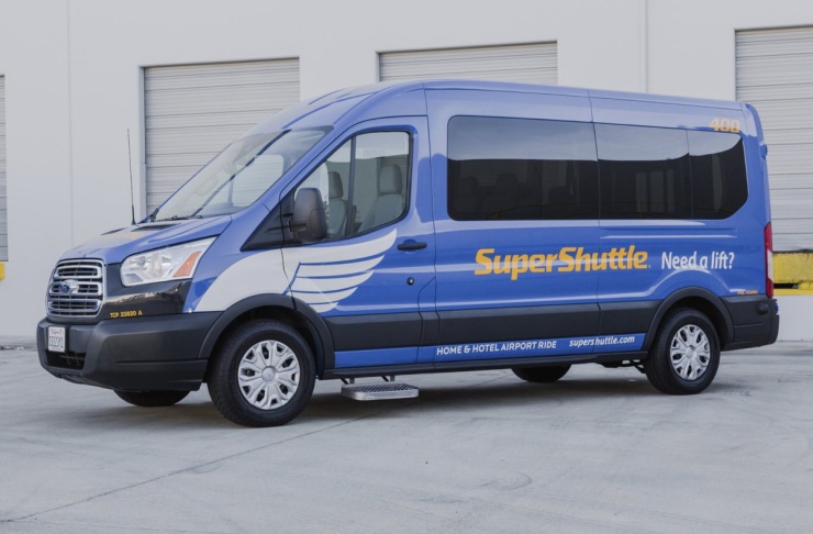 blue van shuttle