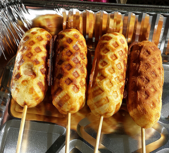 Waffle Corn Dogs Are The Mash Up Food L A Needs Laist